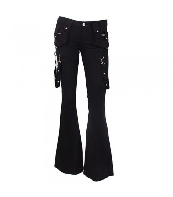 Women Pencil Pants Devil Fashion Punk Black Lace-up Skinny Pant Gothic Clothing